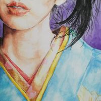 Japanese girl II 50x35cm Watercolor